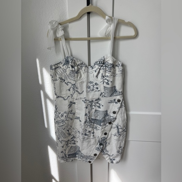 Denim White and Blue Dress - Picture 2 of 5